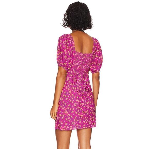 NWT Spell Madame Peacock Sweetheart Boysenberry Mini Dress XS - Picture 5 of 9